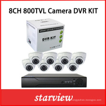 8CH 800tvl IR CCTV Security Dome Camera Dvrkits